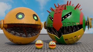 PACMAN AND ROBOT PACMAN VS MONSTER ROBOT PART 2 - Final Battle and Saving Pacman