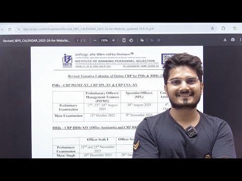 IBPS Calendar 2025-26 Out | IBPS Revised Calendar 2025 Out | IBPS New Calendar