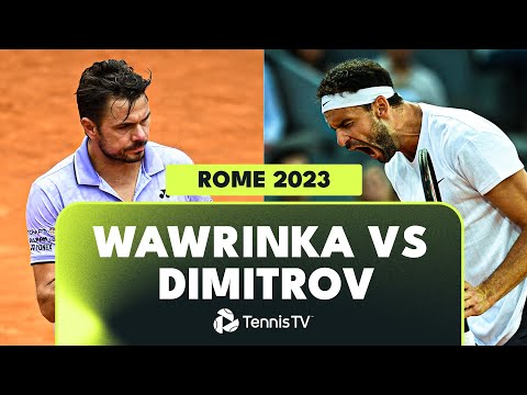 SATISFYING Shotmaking In Wawrinka vs Dimitrov Match | Rome 2023 Highlights