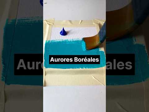 Faire une Aurore Boréale facilement #shorts #art #peinture