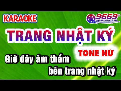 Karaoke TRANG NHẬT KÝ Tone Nữ Nhạc Sống KLA | Karaoke Organ 9669