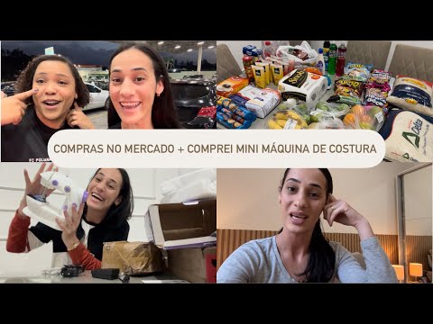 VLOG: comprei uma mini máquina de costurar | comprinhas da shopee | compras no mercado | Léia veloso