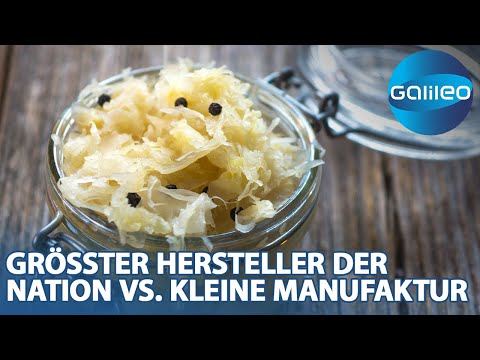 Tradition aus der Dose: Pro Schicht werden hier 1,5 Tonnen Weißkohl zu Sauerkraut!