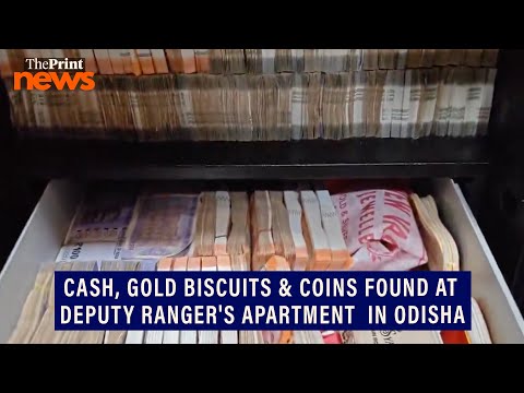 Rs 1.44 Cr in cash, gold biscuits and coins found in the Deputy Ranger’s apartment in Koraput,Odisha