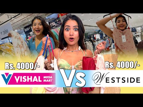Vishal Mega Mart V/S Westside Rs. 4,000/- Shopping Challenge 😍 | Who Wins?