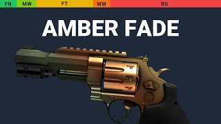 R8 Revolver Amber Fade Wear Preview