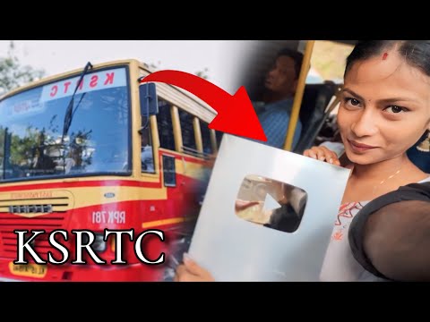കേരളത്തിൽ ആദ്യമായി KSRTC ബസ്സിൽ UNBOXING 😳 YOUTUBE PLAY BUTTON 😔#skvlog #tamil #love #skfamily