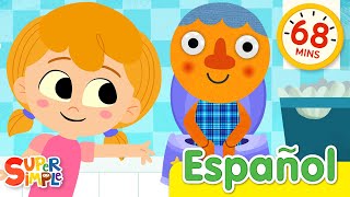Sentado En El Baño Y Más | Matemáticas, ABC y mucho más para Preescolar | Super Simple Español