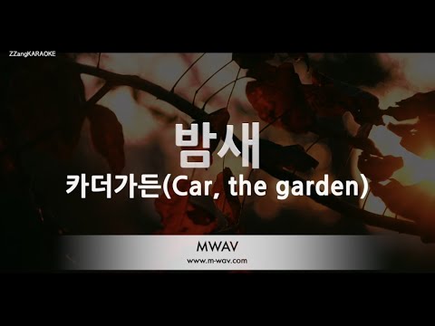 [짱가라오케/노래방] 카더가든(Car, the garden)-밤새(All Night Long) (취향저격 그녀 X 카더가든) [ZZang KARAOKE]