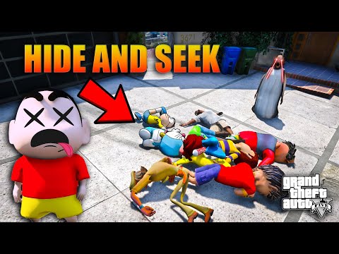 Granny's Hide And Seek (kill) 😥 in Deadly With Shinchan And Doraemon Turns Deadly In Gta5 Telugu