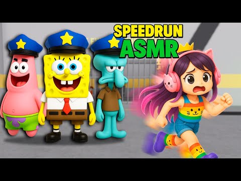 SPEEDRUN - ESCAPEDA PRISÃO DE🌈 SPRUNKI SPONGE FAMILY PRISON RUN ESCAPE! - ROBLOX
