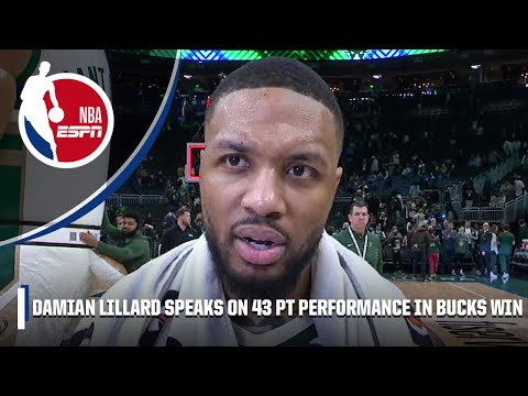 'WE GOTTA KEEP FIGHTING' 🗣️ Damian Lillard speaks on 43-point game in Bucks' win | NBA on ESPN