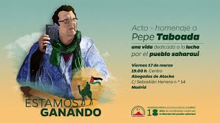 Homenaje a Pepe Taboada presidente de honor de CEAS-Sáhara