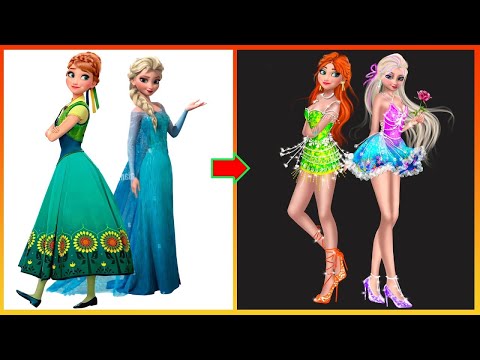 Frozen Elsa Anna Glow Up - Disney Princesses Transformation