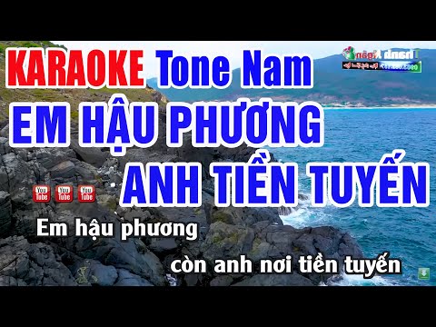 Em Hậu Phương Anh Tiền Tuyến Karaoke Rumba Tone Nam | Nhạc Sống Thanh Ngân