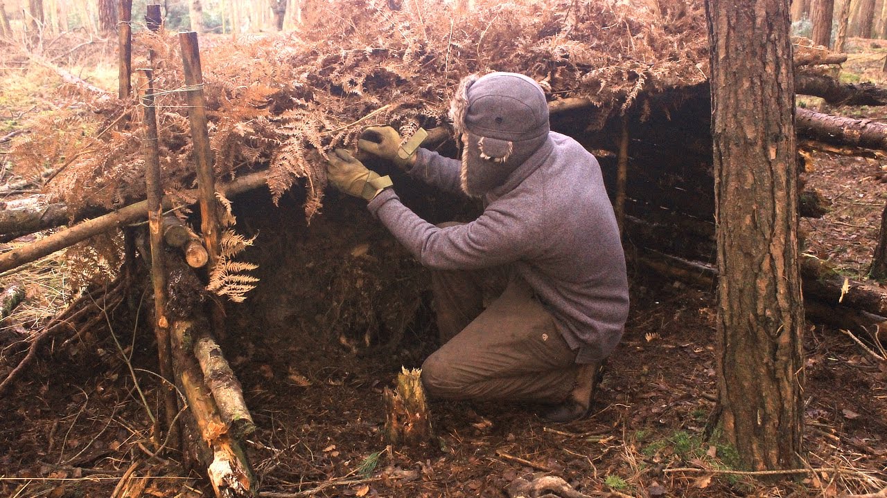 Tree Root Survival Shelter - Fast Build, Minimal Tools