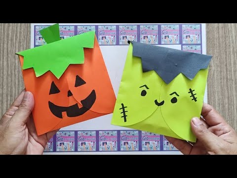 como hacer una bolsita de halloween para dulces #diy #tutorial