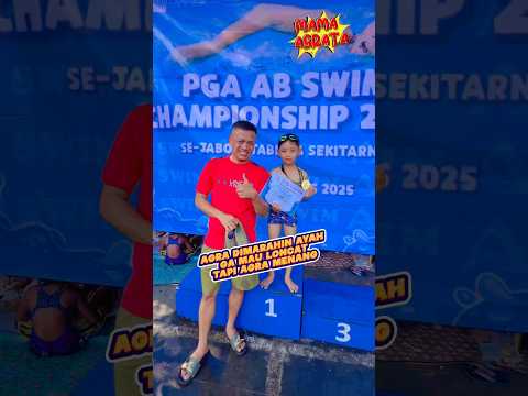 Agra dimarahin ayah ga mau loncat lomba renang tapi agra menang 😱Part 1498