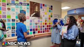 Teen celebrates finishing cancer treatment with surprise from friends