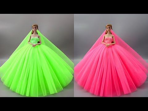 Barbie Doll Makeover Transformation ~ DIY Miniature Ideas for Barbie ~ Wig, Dress, Faceup, and More!