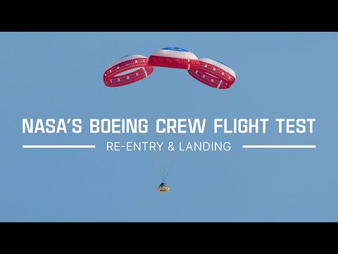 NASA’s Boeing Crew Flight Test Re-entry and Landing