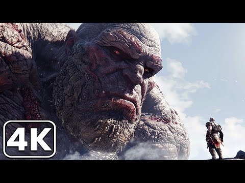 Kratos Vs Ancient TITAN Fight Scene – God of War (PS5) 4K 60FPS