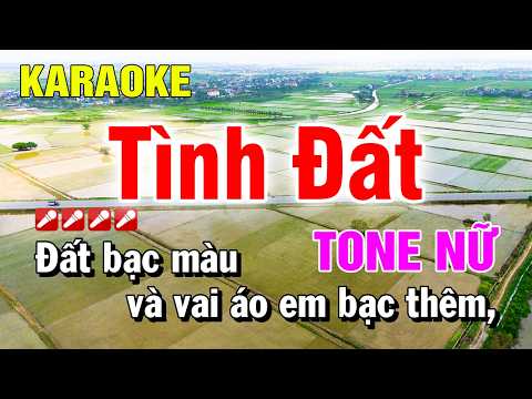 Tình Đất Karaoke Tone Nữ Nhạc Sống Dễ Hát | Nguyễn Linh