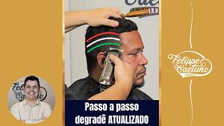 Passo a passo degradê fácil para INICIANTE - Ganhar dinheiro cortando cabelo 