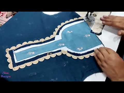 केवल 10 रुपये की लेस से बनाए सुंदर कटवर्क नैक डिजाइन || beautiful neck design cutting and stitching