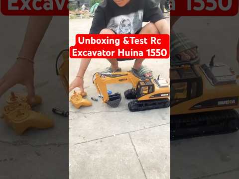 Unboxing & Test RC Excavator Huina 1550, 1535 #rcexcavator