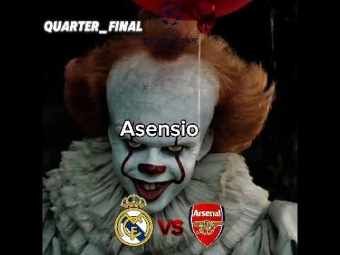 quarter_final UCL Arsenal vs Real Madrid ☠️☠️🔥🔥#shorts #ucl #realmadrid #football