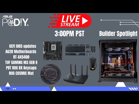 PCDIY Show #85 - RT-AX5400, TUF GAMING M3 Gen II, RX PBT keycaps, ROG Cosmic Mat & PC build showcase