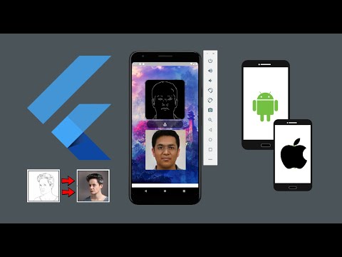 Flutter Android + iOS Sketch to Human Face Generator – AI Pix2Pix Drawing to Real Life Generator App