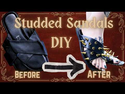 DIY Studded Sandals UNDER $20! || Budget Friendly Summer Goth - ReeRee Phillips