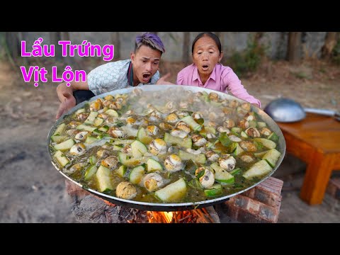 Bà Tân Vlog - Lần Đầu Làm Nồi Lẩu Trứng Vịt Lộn Om Bầu Khổng Lồ Đãi Cả Làng