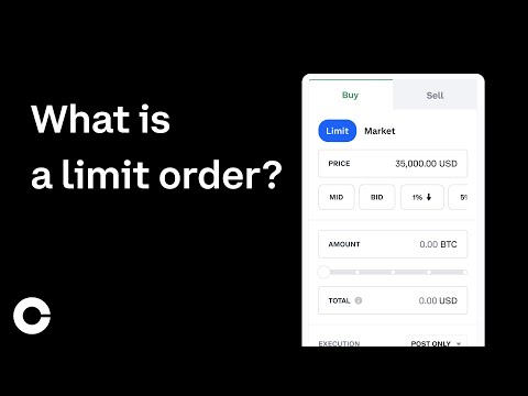 Coinbase Advanced Trading: What is a limit order?