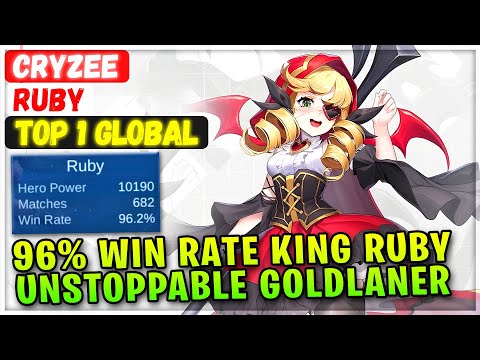 96% Win Rate King Ruby UnStoppable Goldlaner [ Top 1 Global Ruby ] CryZee - Mobile Legends Build