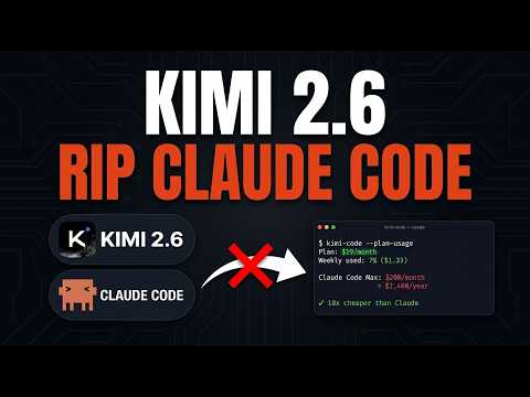 MoonShot AI COOKED: Kimi 2.6 + Kimi Code ARE NUTS
