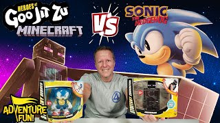 Heroes of Goo Jit Zu Minecraft Enderman vs Chaos Emerald Sonic The Hedgehog AdventureFun Toy review!