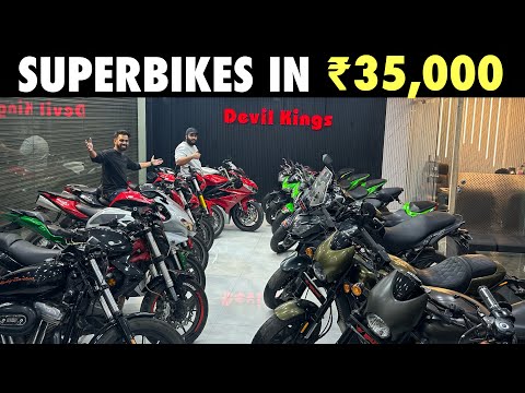 SUPERBIKES IN ₹35,000 | BENELLI, NINJA, Z900, HARLEY | DEVIL KINGS KAROL BAGH | SJ AUTOVLOGS