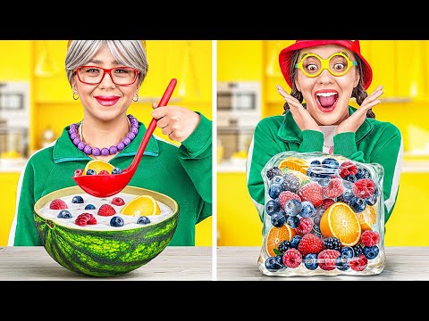 JA VS BABCIA TIK TOK FOOD CHALLENGE || Kto wygra tajemniczą kuchenną bitwę z 123 GO! FOOD