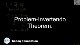 Problem-Invertendo Theorem