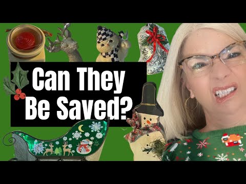 Before and After: Upcyling Outdated, Broken & UGLY Christmas Decor