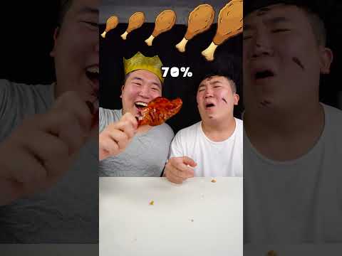Big VS Small 1~100% Food Challenge | fried chicken🍗 Funny Mukbang #shorts