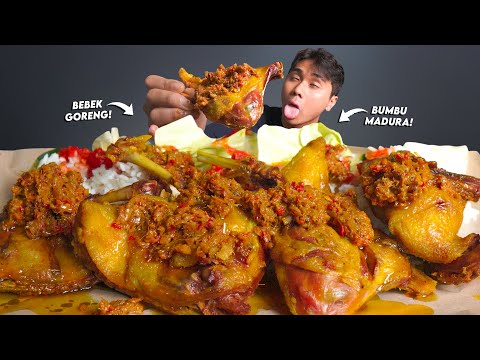GOKILL!! MUKBANG BEBEK BANJIR BUMBU HITAM MADURA!! GILAA!!🥵