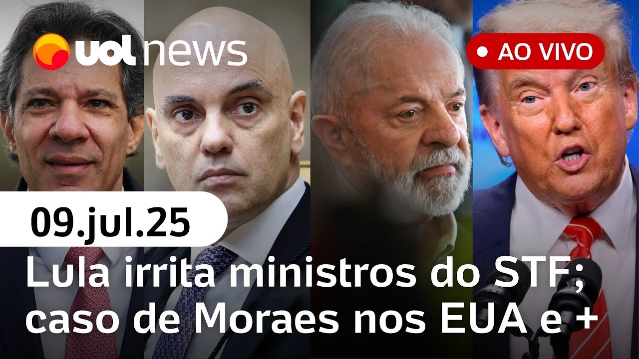 Lula irrita ministros do STF; Trump volta a defender Bolsonaro; AGU em caso de Moraes nos EUA e mais