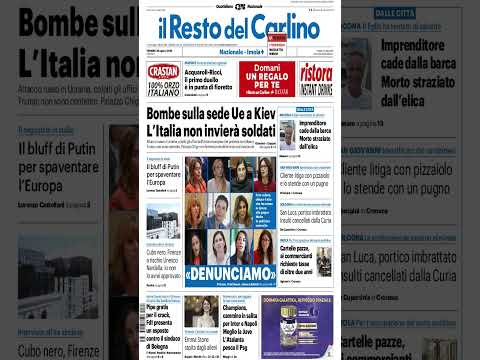 Prime Pagine Quotidiani di Oggi - venerdì, 29 agosto 2025 #video #italia #notizie