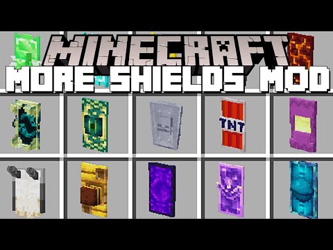 Minecraft CUSTOM SHIELD / MORE SHIELDS MOD! (Minecraft Mods)