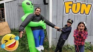 Cuentos familiares divertidos para niños Heidi y Zidane juegan con papá | Heidi y Zidane