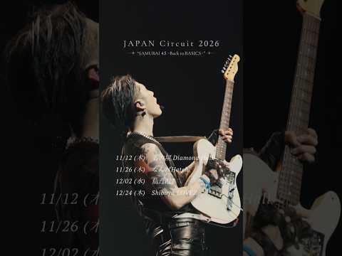 MIYAVI JAPAN Circuit 2026 “SAMURAI 45 -Back to BASICS-“ チケット一般発売開始！